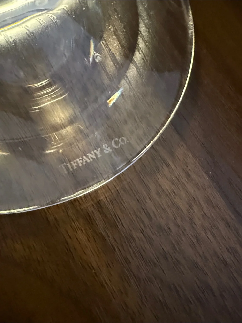 Tiffany & Co. Clear Glass Fluted Candlestick Holder